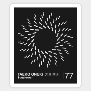 Taeko Ohnuki / Minimalist Graphic Design Fan Artwork Sticker